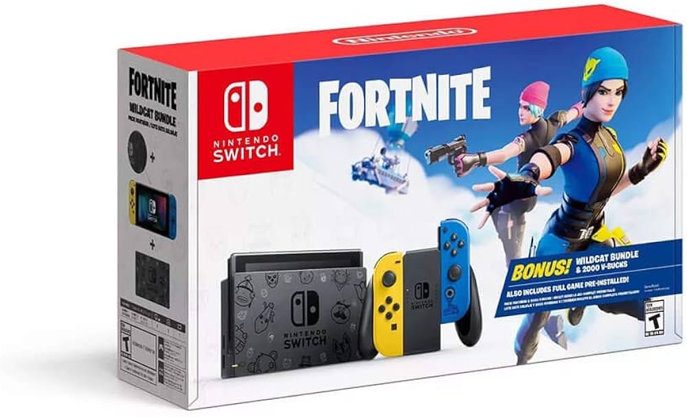 Nintendo Switch 本体　Fortnite version Amazon.com: Nintendo Switch™ Fortnite Wildcat Bundle : Video